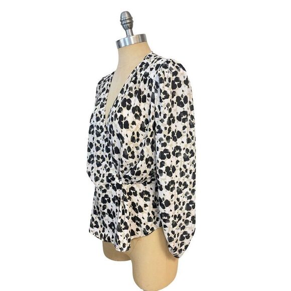 Cabi Animal Print “Rosette” Peplum Top Small - Picture 3 of 6